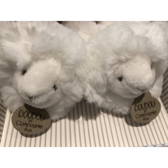 Doudou et Compagnie Paris Plush Rattle Baby Lamb Botties Infant 0-6 Mo Baby Gift - Picture 4 of 10